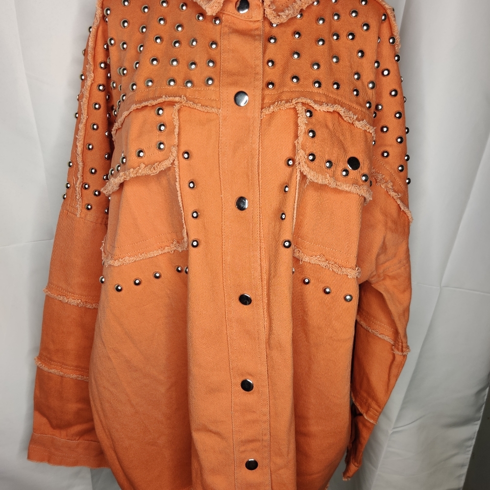 Studded Orange Shacket
